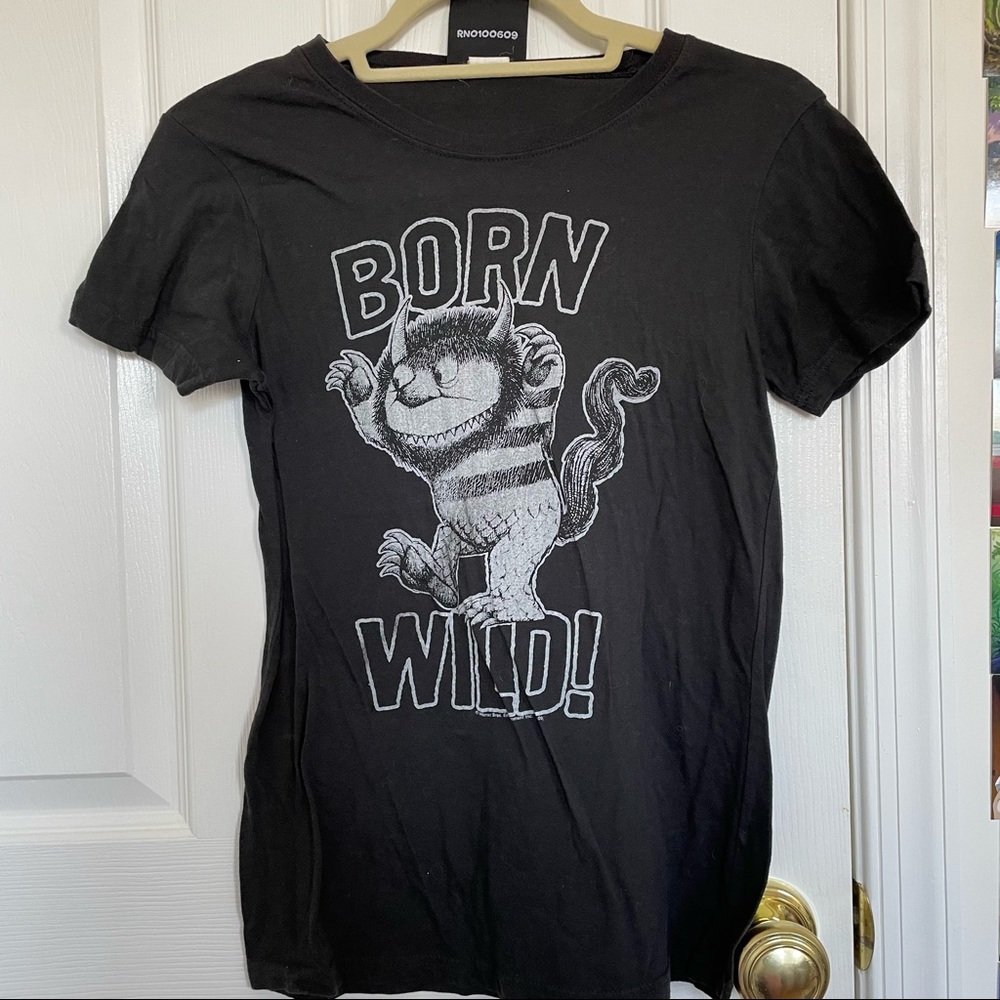 Junk Food Clothing Black 'Born Wild' Graphic Short Sleeve Tee